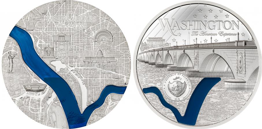 Tiffany Art: Washington, DC. $20 2025. Silver Proof