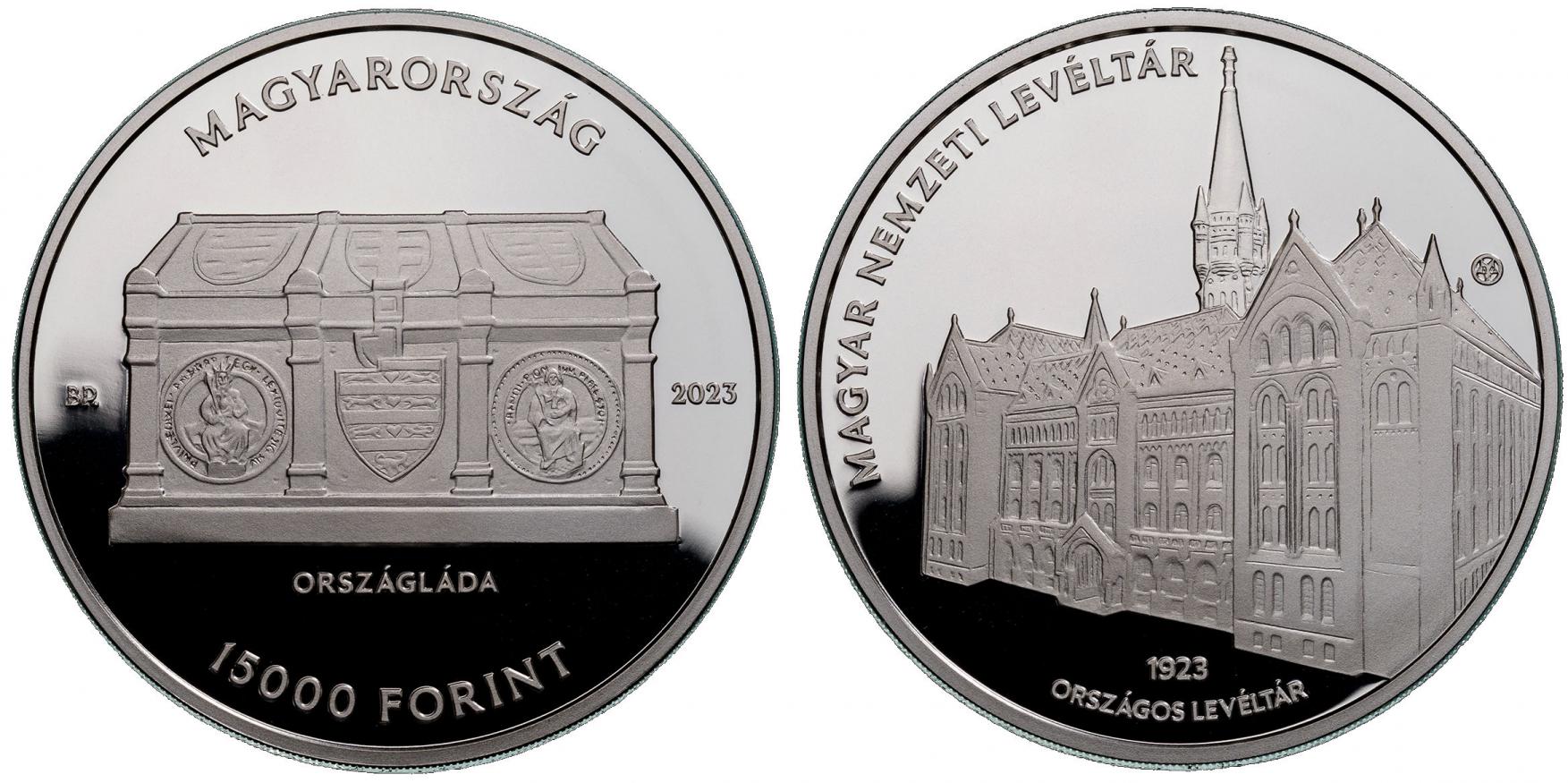 Hungary 15,000 Forint 2023. National Archives: 300th Anniversary. Silver Proof