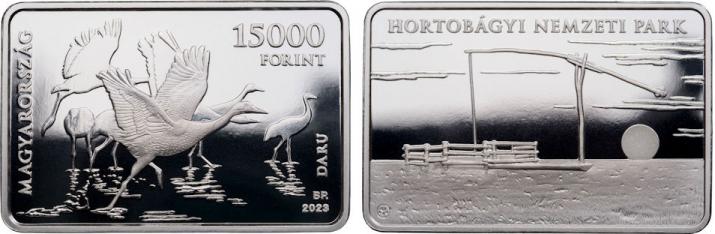 Hungary 15,000 Forint 2023. Hortobgy National Park. Silver Proof