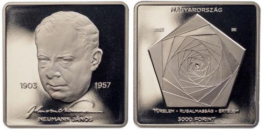 Hungary 3,000 Forint 2023. 120th Birthday of John von Neumann. CuNi Proof