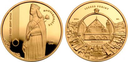 Hungary 100,000 Forint 2024. 800th anniversary of the birth of Saint Kinga. Gold Proof