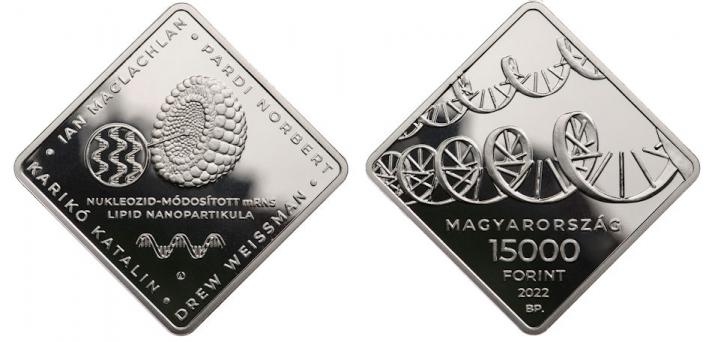 Hungary 15,000 Forint 2022. Hungary and the Covid Vaccine. Silver Proof