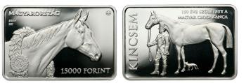 Hungary 15,000 Forint 2024. 150th anniversary of Kincsem, the unbeatable wonder filly. Silver Proof