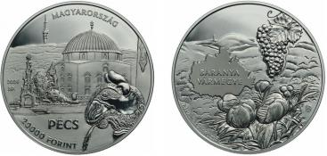 Hungary 20,000 Forint 2024. Baranya county, PcsHungarian counties and county seats. Silver Proof    