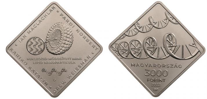 Hungary 3,000 Forint 2022. Hungary and the Covid Vaccine. Copper-Nickel BU