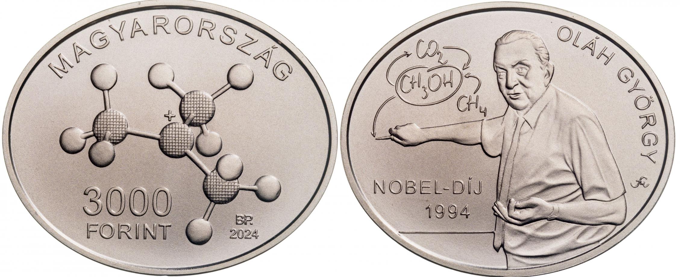 Hungary 3,000 Forint 2024. Nobel Prize Winner Gyrgy Olh. Cu-ni BU