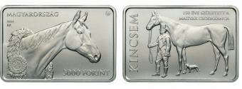 Hungary 3,000 Forint 2024. 150th anniversary of Kincsem, the unbeatable wonder filly. Brass BU