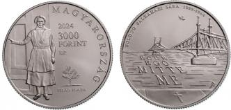 Hungary 3,000 Forint 2024. 125th Anniversary of the Birth of Holocaust Heroine Sra Salkahzi. CuNi BU