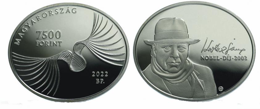 Hungary 7500 Ft. 2022. Hungarian Nobel Prize Winners-Imre Kertsz. Silver Proof