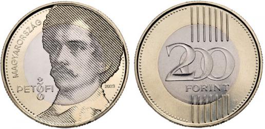 Hungary 200 Forint 2023. 200th Birthday of Sandor Petofi. Bimetal circulating commemorative