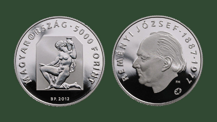 Hungary. 5,000 Forint 2012. 125th Birthday of Coin Designer, Sculptor and Medallist Jzsef Remnyi. Proof