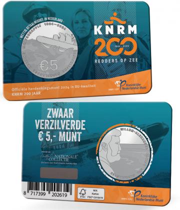 Netherlands 5 2024. Royal Netherlands Sea Rescue Organization (KNRM): 200 years. Silver plated