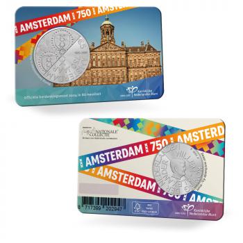 Netherlands 5 2024. 750th Anniversary of Amsterdam. Silver plated copper. BU in Coincard