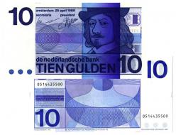 Netherlands 10 Gulden 1968. Artist Frans Hals