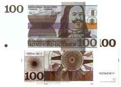 Netherlands 100 Gulden 1970: Admiral Michiel De Ruyter